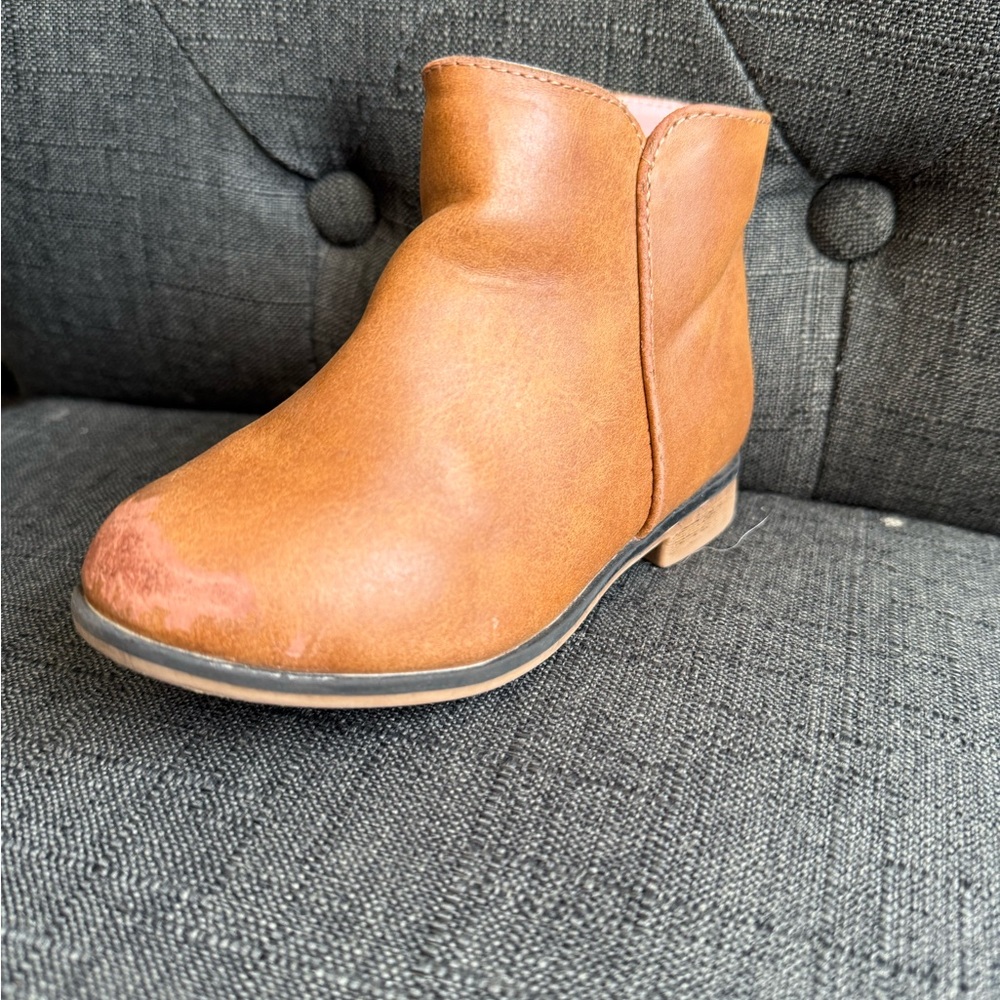 Cat & Jack Brown Leather Ankle Boots